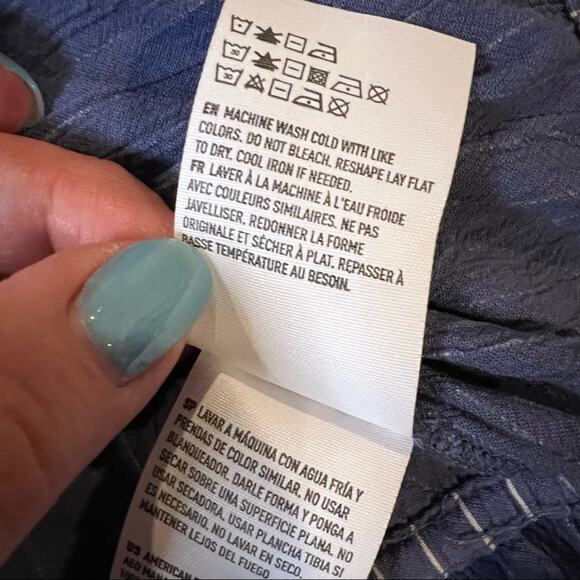 American Eagle Outfitters One Shoulder Striped Blouse size S - Picture 10 of 10